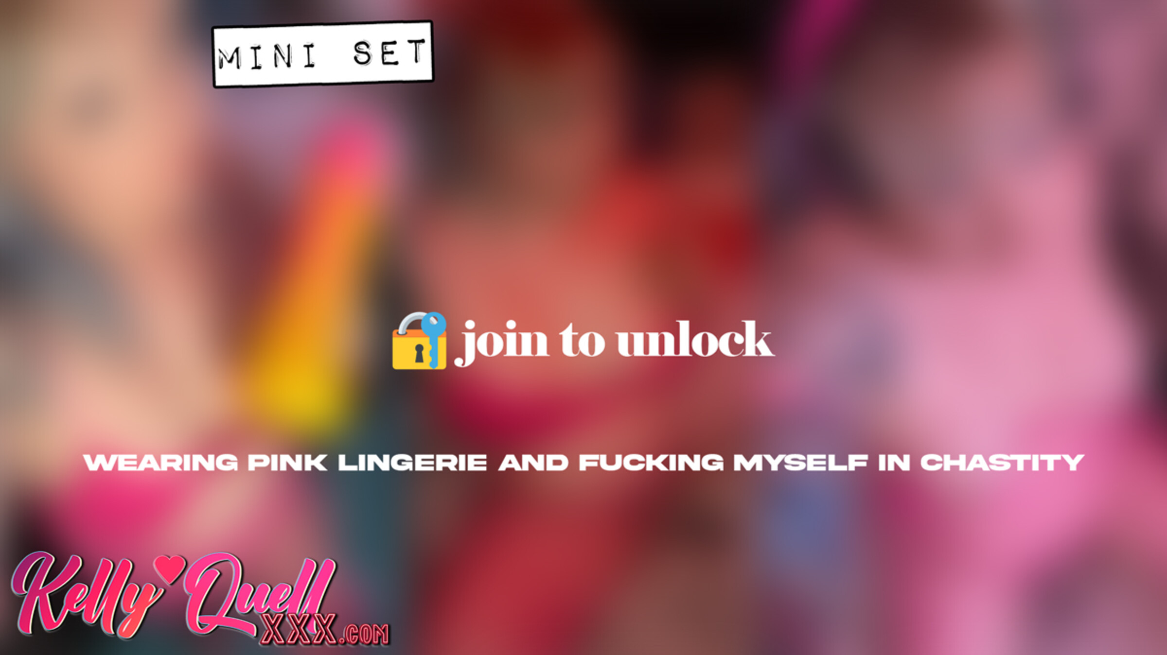 Mini Set - July 10, 2024: Wearing pink lingerie and fucking myself in chastity.