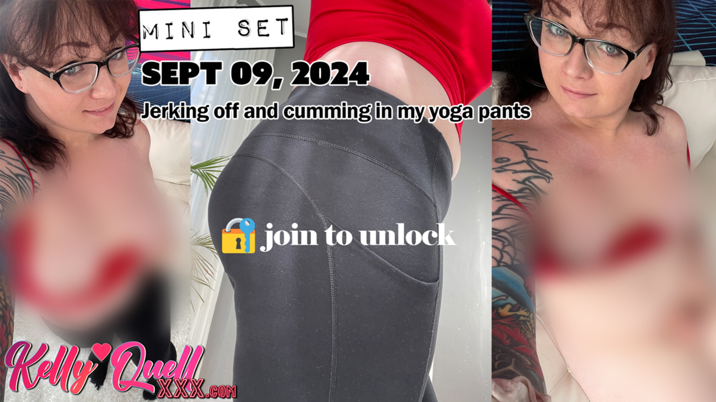 Mini Set - Sept 09, 2024: Jerking off and cumming in my yoga pants.